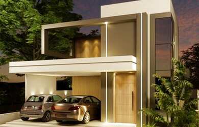 Imagem: A casa possui 3 Dormitórios, 4 Banheiros, 5 Vagas na garagem