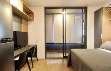 Imagem: O apartamento para alugar possui 1 Dormitório, 1 Banheiro