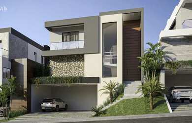 Imagem: A casa em condomínio possui 4 Dormitórios, 5 Banheiros, 4