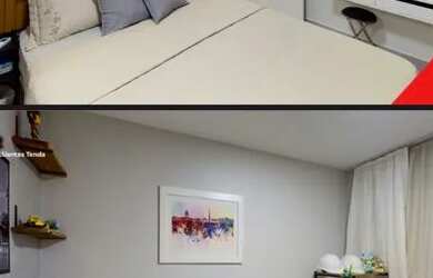 Imagem: O apartamento possui 2 Dormitórios, 1 Banheiro, 1 Vaga na garagem