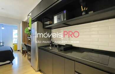 Imagem: O apartamento possui 1 Dormitório, 1 Banheiro, 1 Vaga na garagem