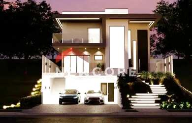 Imagem: A casa em condomínio possui 4 Dormitórios, 5 Banheiros, 4