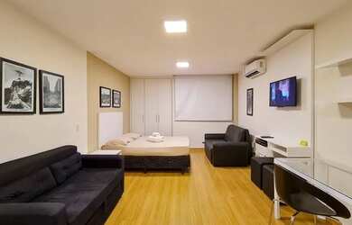 Imagem: O studio possui 1 Dormitório, 1 Banheiro, 32m² de Área, Imóvel