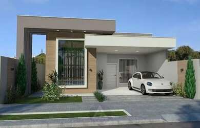 Imagem: A casa possui 3 Dormitórios, 2 Banheiros, 2 Vagas na garagem