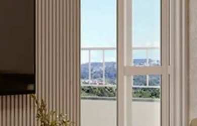 Imagem: O apartamento possui 2 Dormitórios, 1 Banheiro, 1 Vaga na garagem