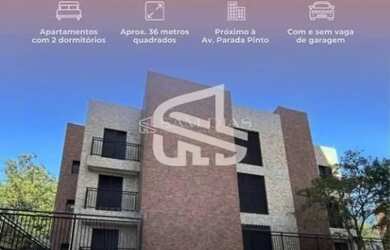 Imagem: O apartamento possui 2 Dormitórios, 1 Banheiro, 1 Vaga na garagem