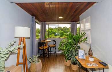 Imagem: O apartamento na cobertura possui 1 Dormitório, 2 Banheiros