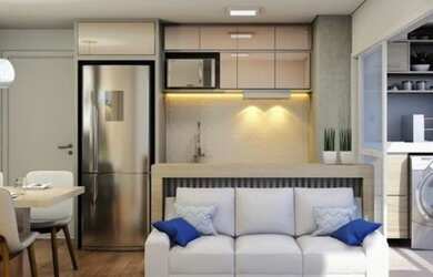 Imagem: O apartamento possui 2 Dormitórios, 1 Banheiro, 1 Vaga na garagem