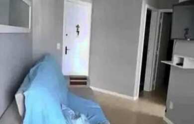 Imagem: A casa possui 1 Dormitório, 1 Banheiro, 1 Vaga na garagem