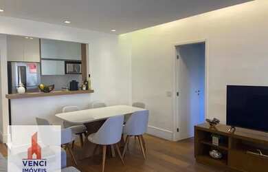 Imagem: O apartamento possui 1 Dormitório, 1 Banheiro, 1 Vaga na garagem