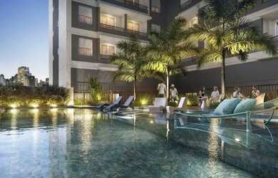 Imagem 2: Studio Full Faria Lima. Piscina, Churrasqueira, 24m² de Áreae1 Banheiro