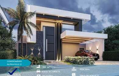 Imagem: A casa possui 4 Dormitórios, 5 Banheiros, 4 Vagas na garagem