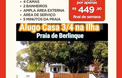 Imagem 2: Casa 3/4 Ilha praia de Berlinque