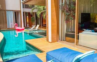 Imagem: A casa em condomínio possui 5 Dormitórios, 5 Banheiros, 3