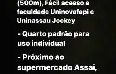 Imagem: O quarto está localizado em Jóquei, Teresina para alugar por