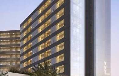 Imagem: O apartamento possui 1 Dormitório, 1 Banheiro, 1 Vaga na garagem