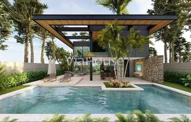 Imagem: A casa em condomínio possui 4 Dormitórios, 5 Banheiros, 5