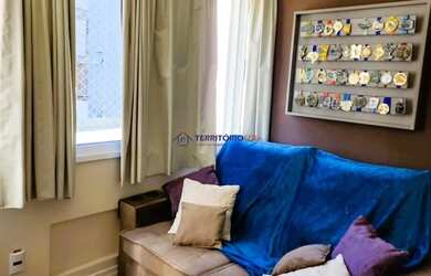 Imagem: O apartamento possui 1 Dormitório, 2 Banheiros, 1 Vaga na garagem