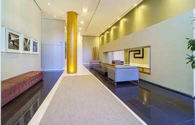 Imagem: O apartamento possui 1 Dormitório, 1 Banheiro, 1 Vaga na garagem