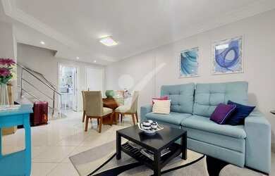 Imagem: O apartamento na cobertura possui 3 Dormitórios, 5 Banheiros