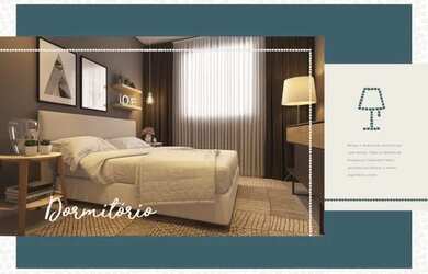 Imagem: O apartamento possui 2 Dormitórios, 1 Banheiro, 1 Vaga na garagem