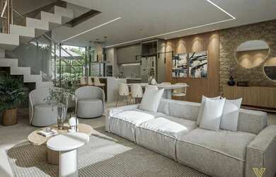 Imagem: A casa em condomínio possui 3 Dormitórios, 4 Banheiros, 2