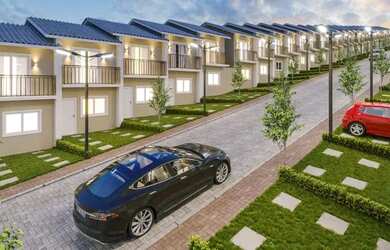 Imagem: A casa em condomínio possui 2 Dormitórios, 2 Banheiros e 50m²