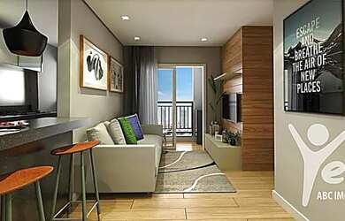 Imagem: O apartamento possui 2 Dormitórios, 1 Banheiro, 1 Vaga na garagem