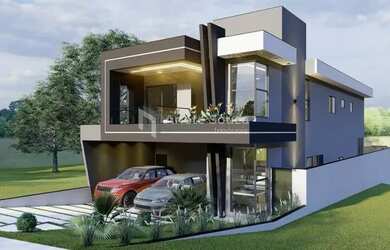 Imagem: A casa em condomínio possui 4 Dormitórios, 5 Banheiros, 4