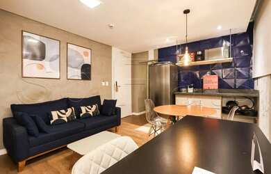 Imagem: O apartamento possui 1 Dormitório, 1 Banheiro, 36m² de Área