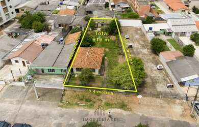 Imagem: O terreno possui 616m² de Área e está localizado em Pinheirinho