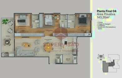 Imagem 10: Apartamento à venda com 143,35m² no Edifício Boreal, no bairro Pedra...