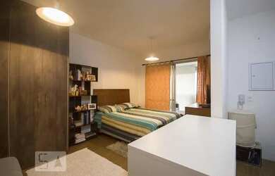 Imagem: O apartamento possui 1 Dormitório, 1 Banheiro, 1 Vaga na garagem