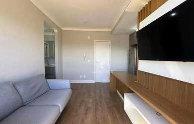 Imagem: O apartamento possui 1 Dormitório, 1 Banheiro, 1 Vaga na garagem