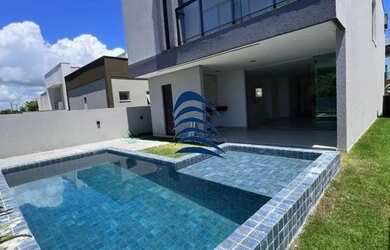 Imagem: A casa em condomínio possui 4 Dormitórios, 5 Banheiros, 2