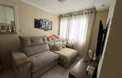 Imagem: O apartamento possui 2 Dormitórios, 1 Banheiro, 1 Vaga na garagem