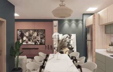 Imagem: O apartamento possui 1 Dormitório, 1 Banheiro, 1 Vaga na garagem