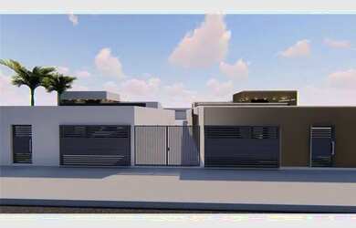 Imagem: A casa possui 3 Dormitórios, 2 Banheiros, 2 Vagas na garagem