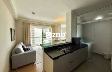 Imagem: O apartamento possui 1 Dormitório, 1 Banheiro, 1 Vaga na garagem