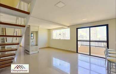 Imagem: O apartamento na cobertura possui 1 Dormitório, 2 Banheiros