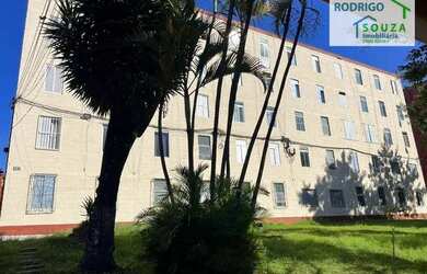 Imagem: O apartamento possui 1 Dormitório, 1 Banheiro, 1 Vaga na garagem