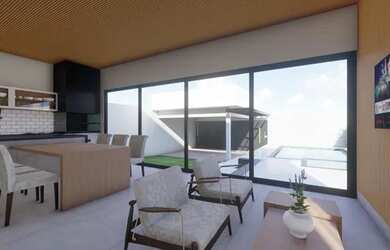 Imagem: A casa possui 3 Dormitórios, 3 Banheiros, 4 Vagas na garagem