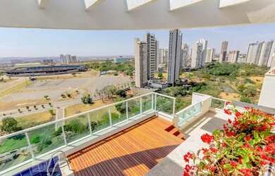 Imagem: O apartamento na cobertura possui 4 Dormitórios, 5 Banheiros