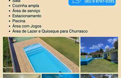 Imagem: A casa possui 2 Dormitórios, Acomodam 12 pessoas e 4 Vagas