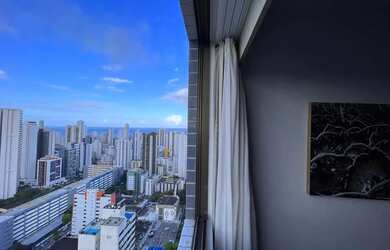 Imagem: O apartamento possui 1 Dormitório, 1 Banheiro, 1 Vaga na garagem