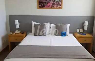 Imagem: O apartamento possui 1 Dormitório, 1 Banheiro, 1 Vaga na garagem