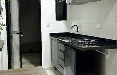 Imagem: A kitnet para alugar possui 1 Dormitório, 1 Banheiro, 1 Vaga