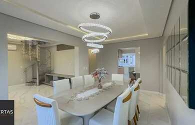 Imagem: O apartamento na cobertura possui 3 Dormitórios, 4 Banheiros