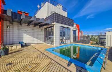 Imagem: O apartamento na cobertura possui 3 Dormitórios, 4 Banheiros