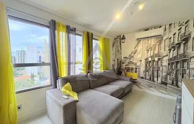 Imagem: O apartamento possui 1 Dormitório, 2 Banheiros, 1 Vaga na garagem